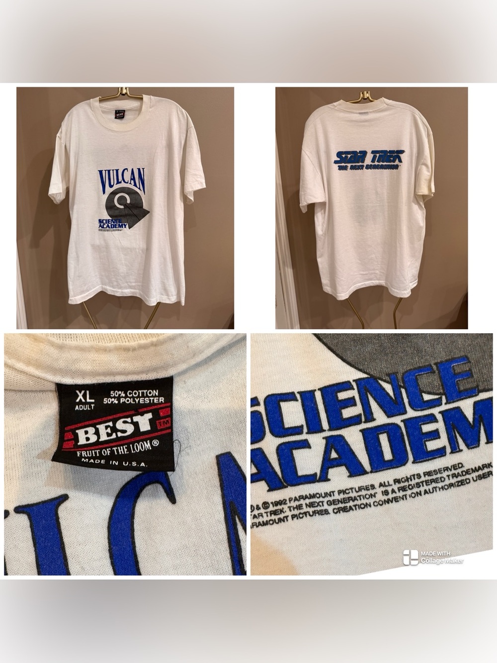 Vintage 90s Vulcan Science Academy Star Trek t-shirt,
